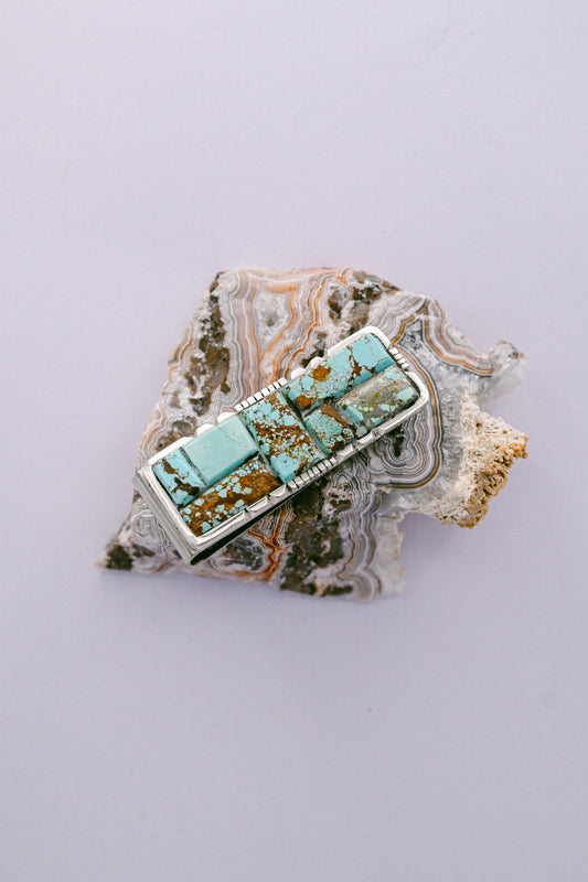 Brandon Etcitty Navajo Turquoise and Sterling Silver Money Clip