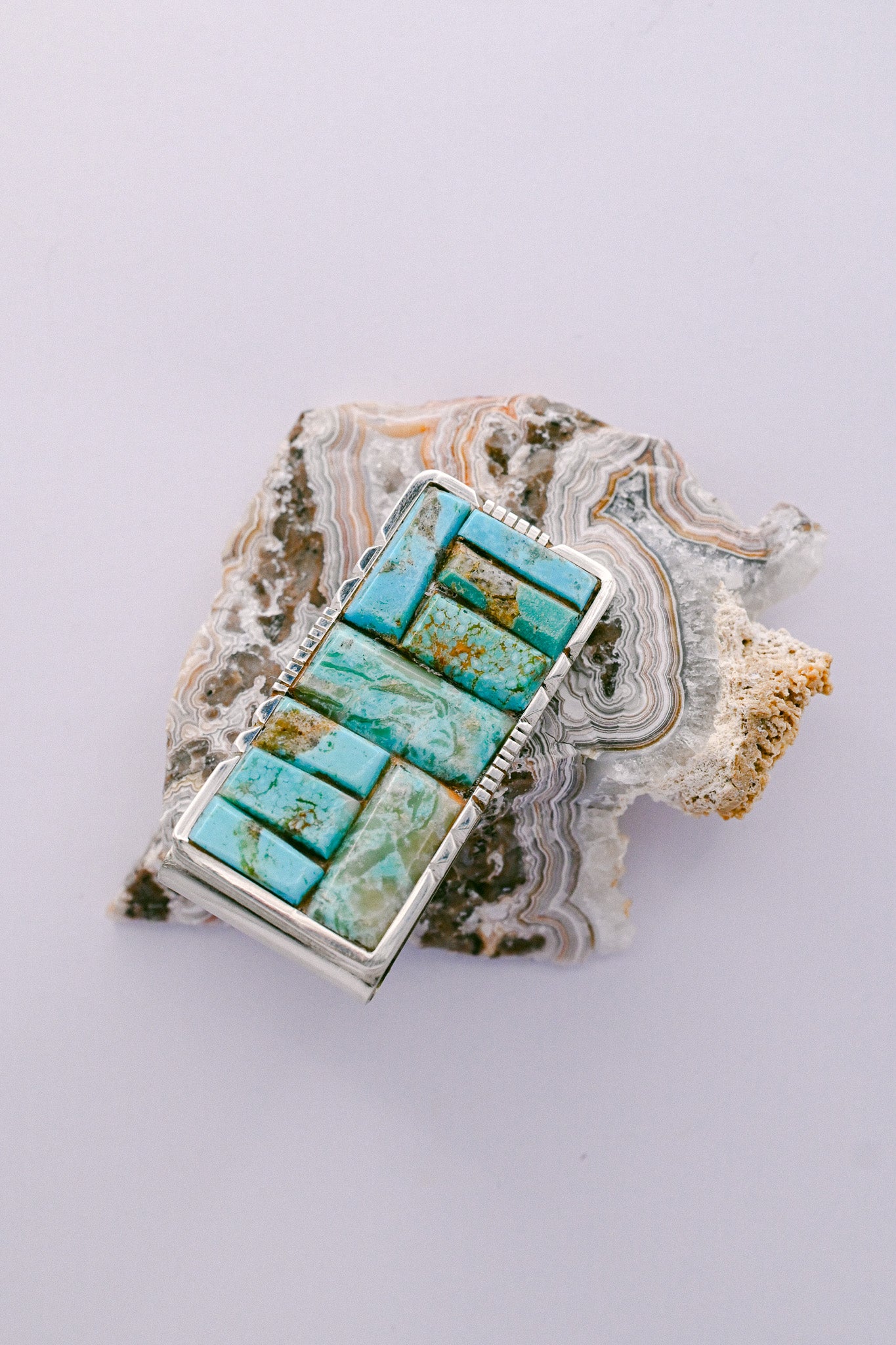 Brandon Etcitty Navajo Turquoise and Sterling Silver Money Clip