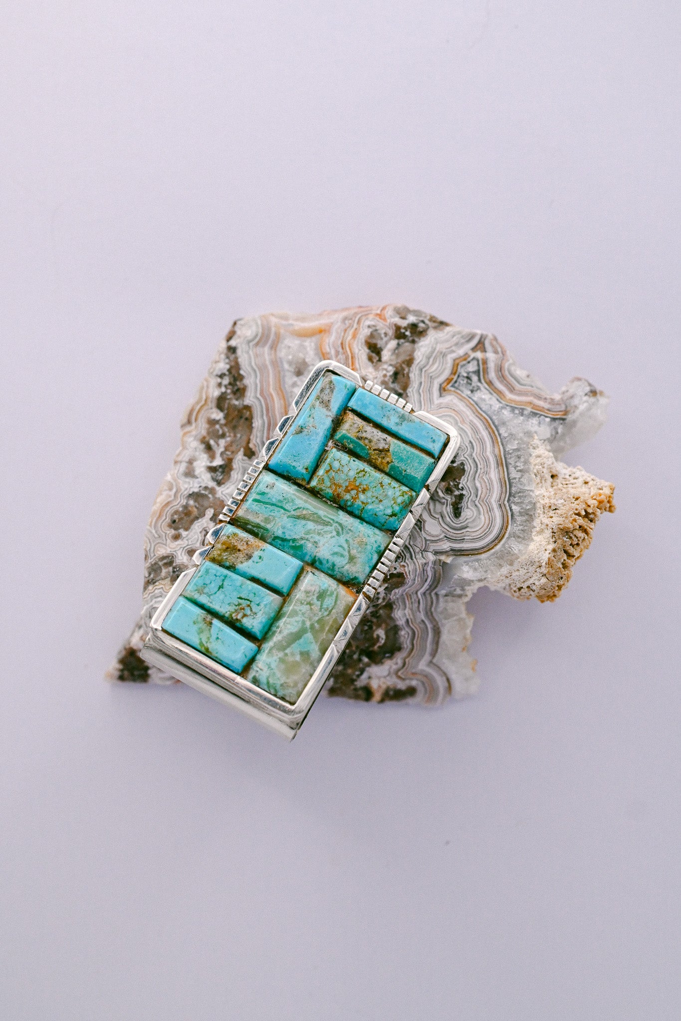 Brandon Etcitty Navajo Turquoise and Sterling Silver Money Clip