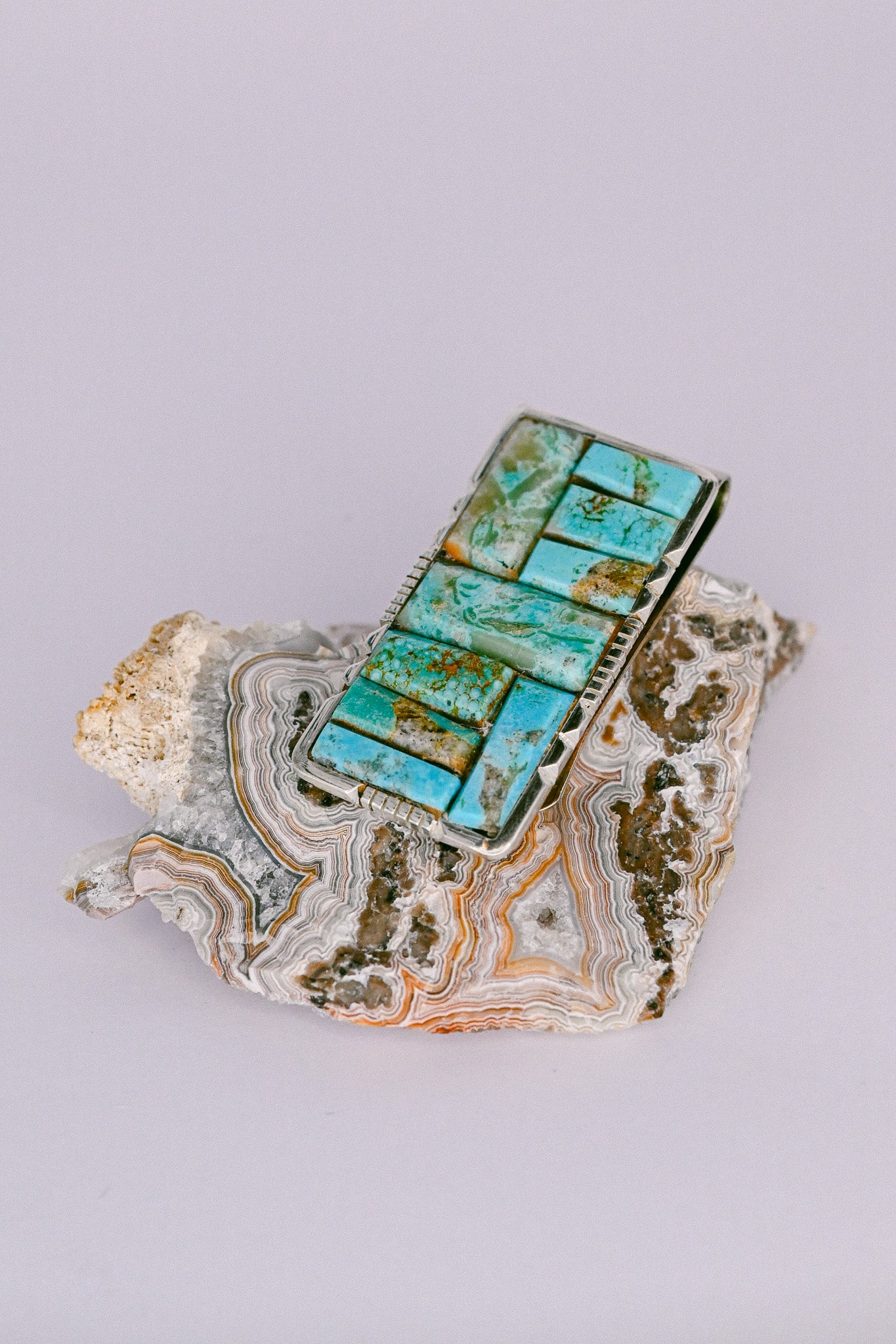Brandon Etcitty Navajo Turquoise and Sterling Silver Money Clip