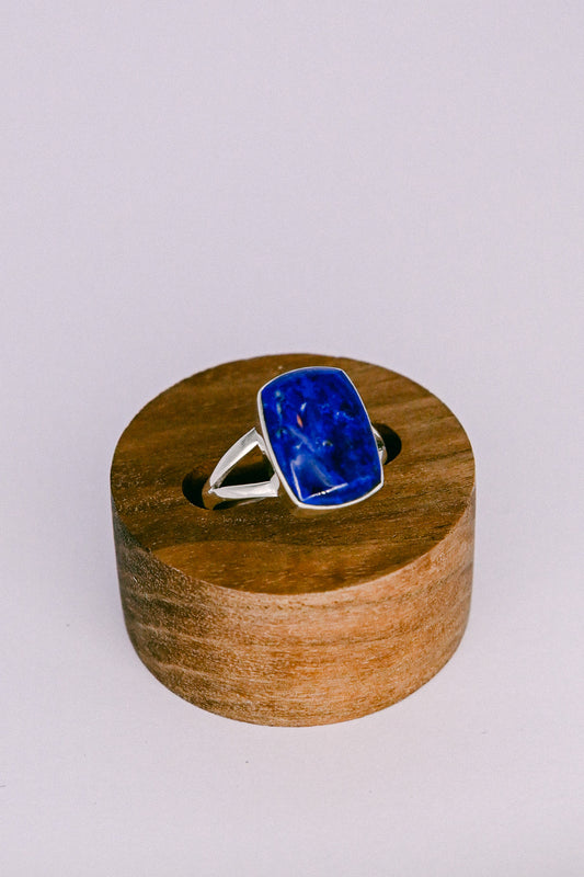 Cathy Webster Navajo Lapis Lazuli Sterling Silver Ring
