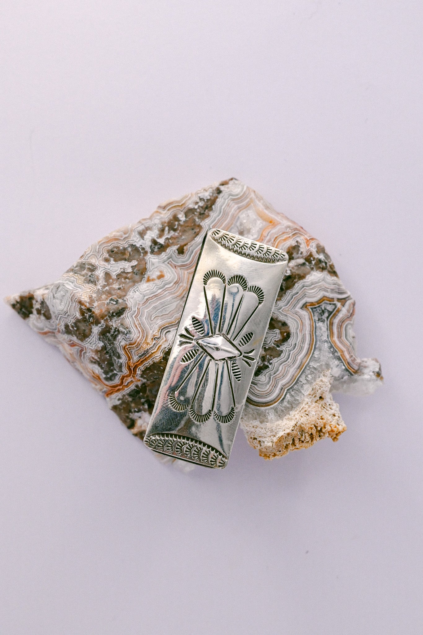 Bertha Begay Navajo Sterling Silver Money Clip