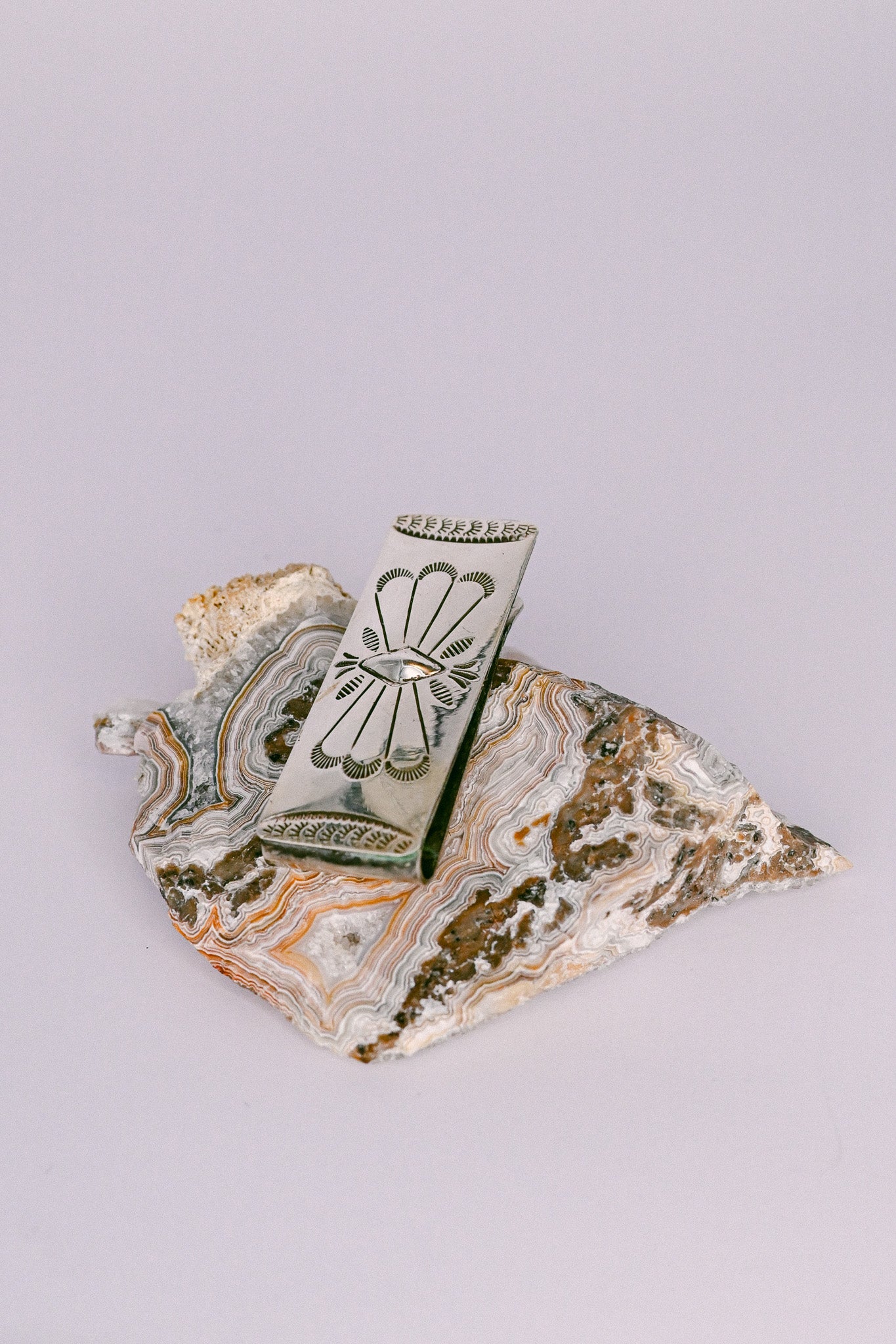 Bertha Begay Navajo Sterling Silver Money Clip