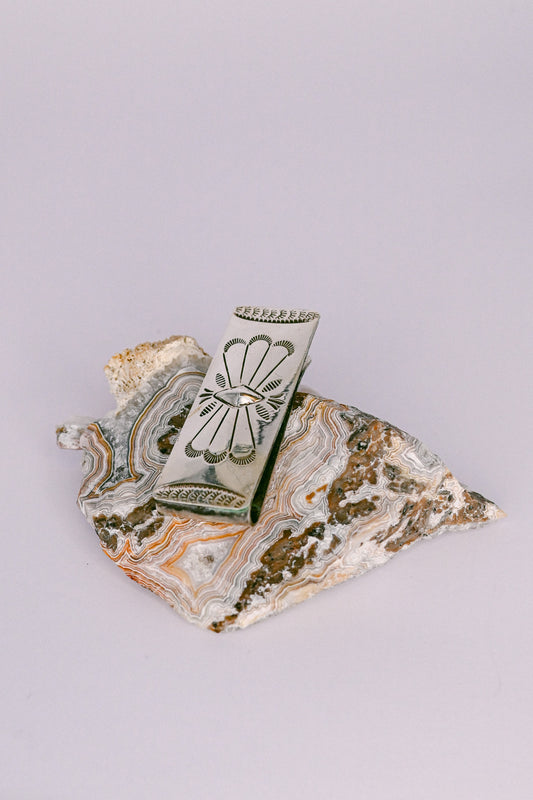 Bertha Begay Navajo Sterling Silver Money Clip