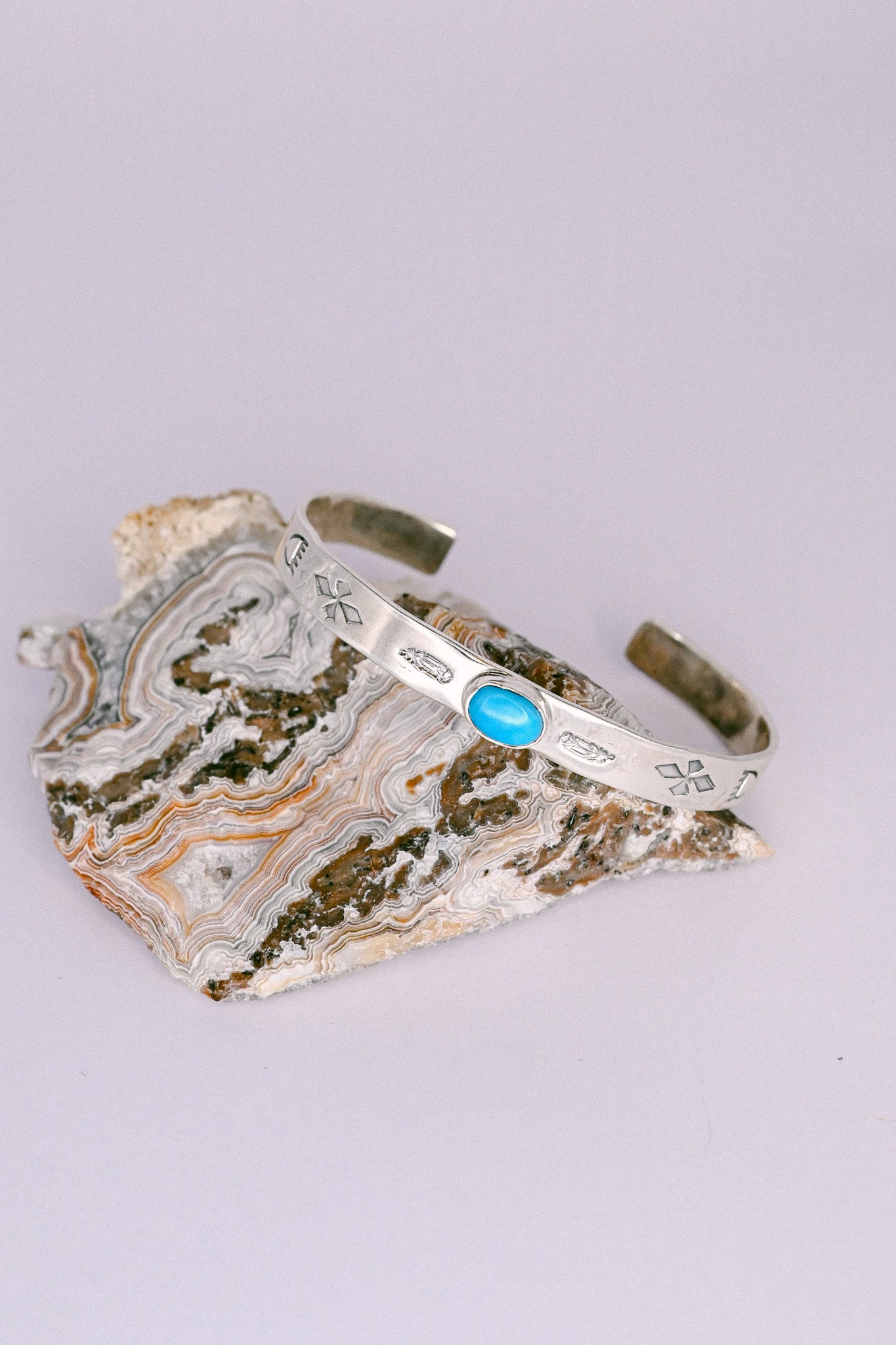 B. Shorty Navajo Sterling Silver and Turquoise Cuff Bracelet