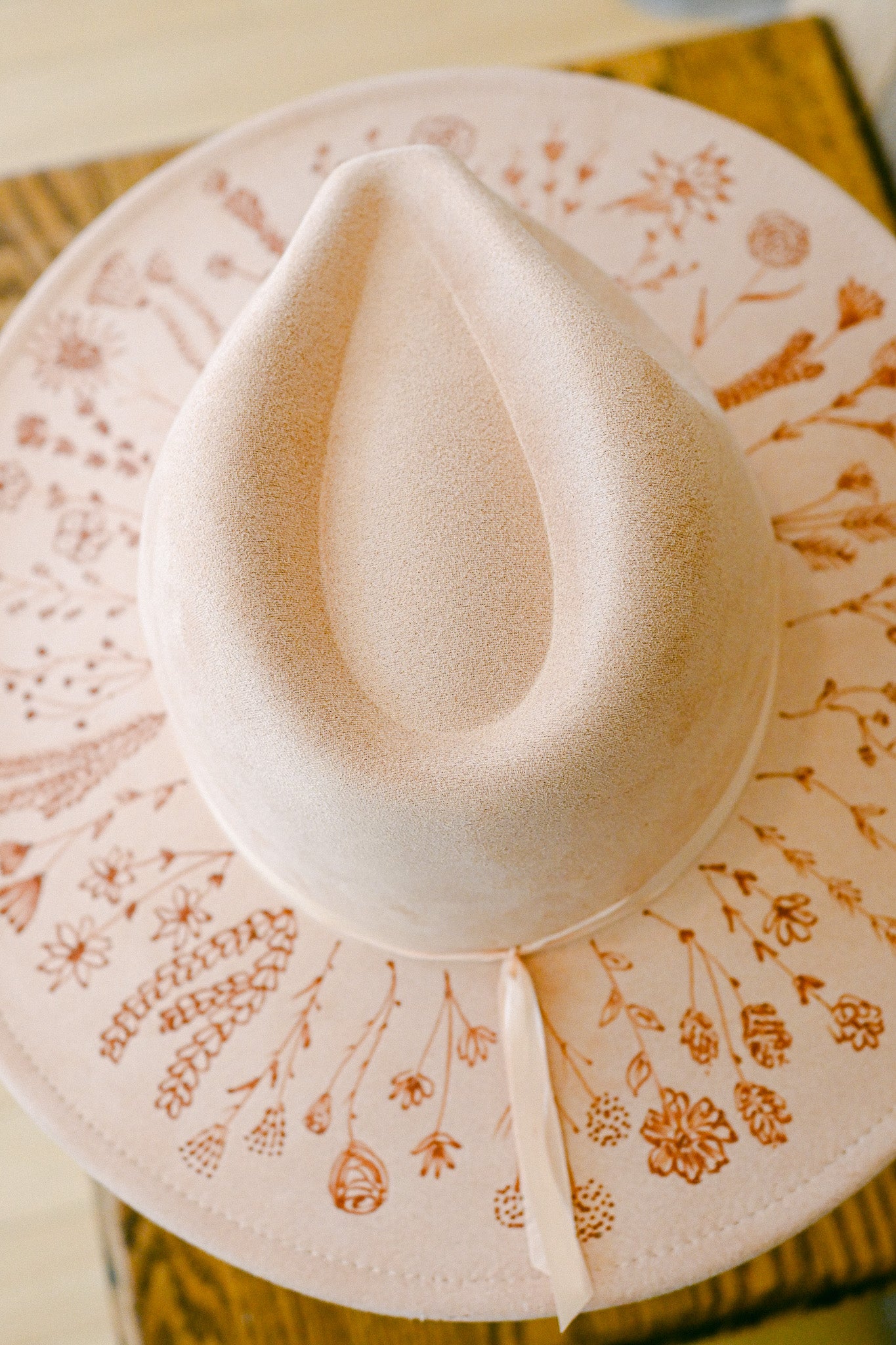 The June - Hand-Burned Wildflower Hat