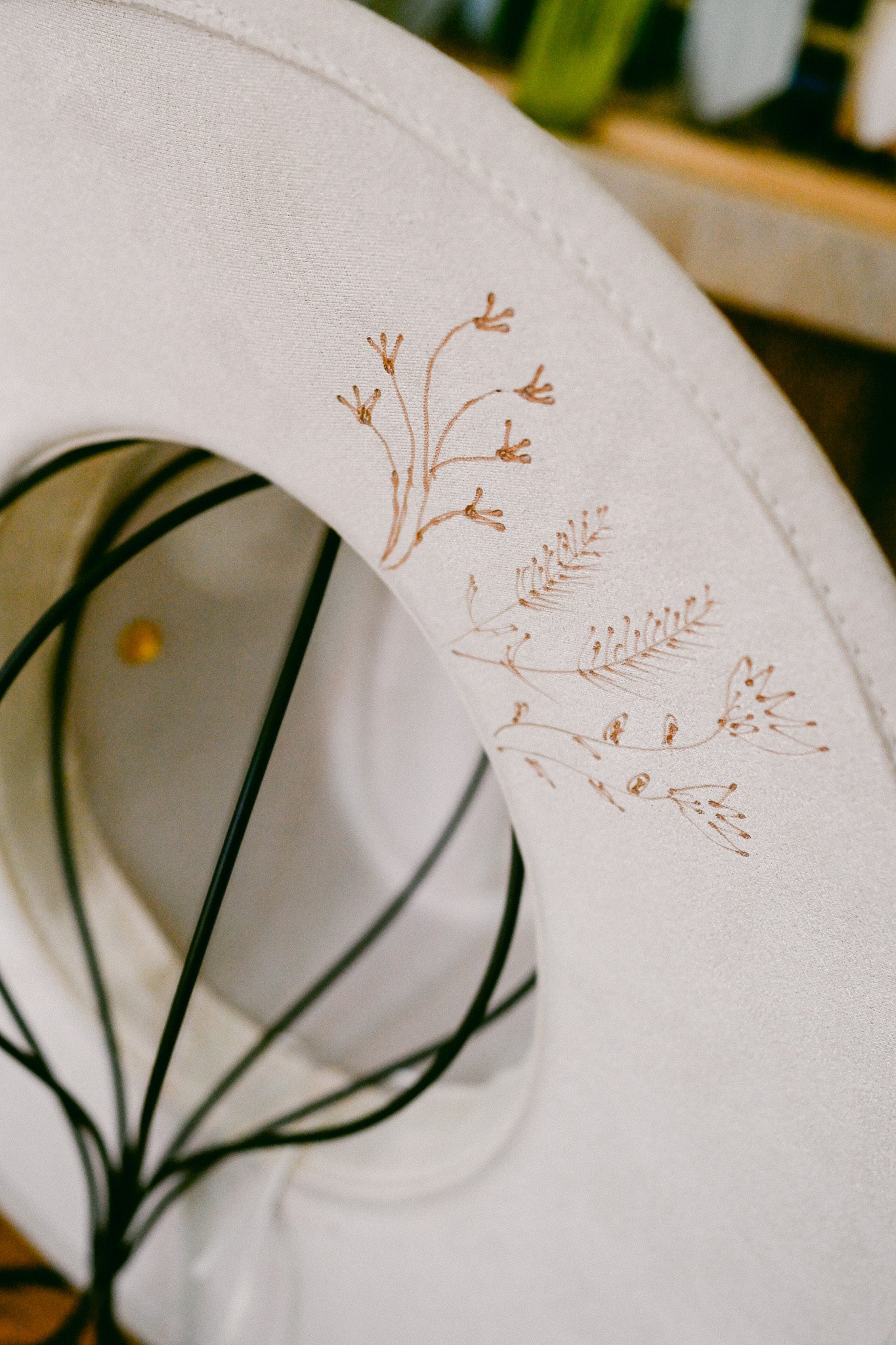 Custom Order Hand-Burned Wildflower Hat