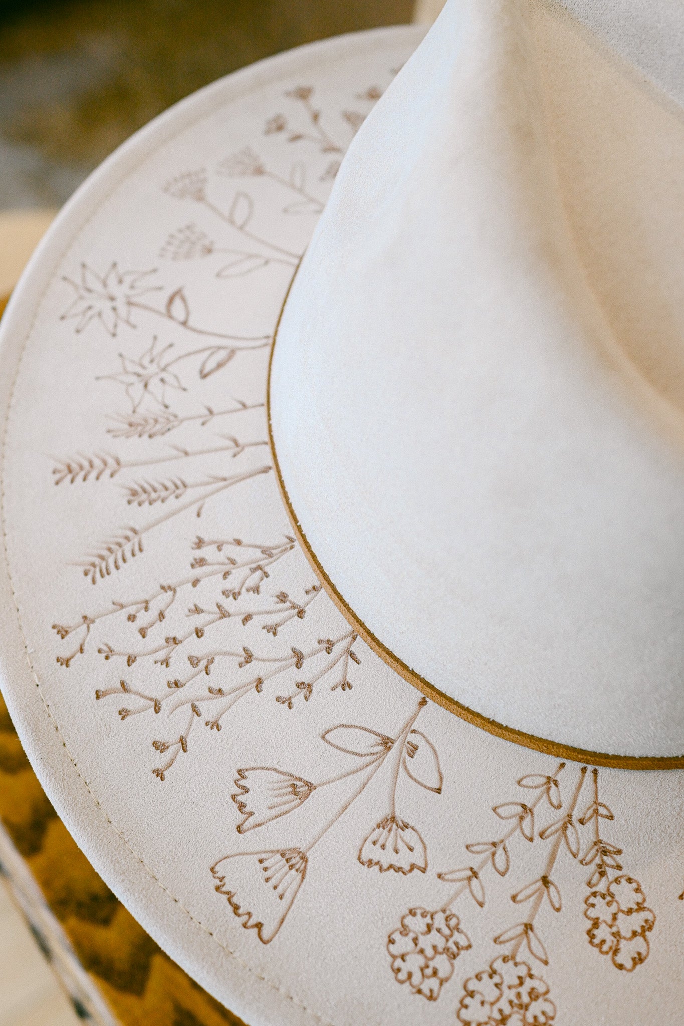 The Krystina - Hand-Burned Wildflower Hat