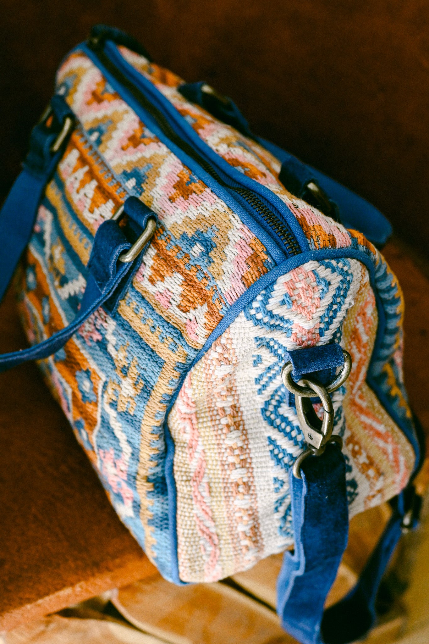 Castle Island Southwest Print Boston Bag