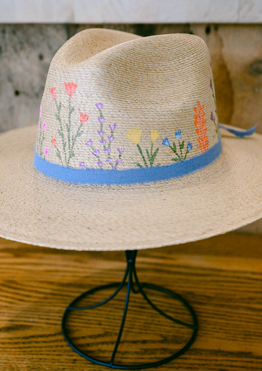 The Mabel - Hand-Painted Wildflower Hat
