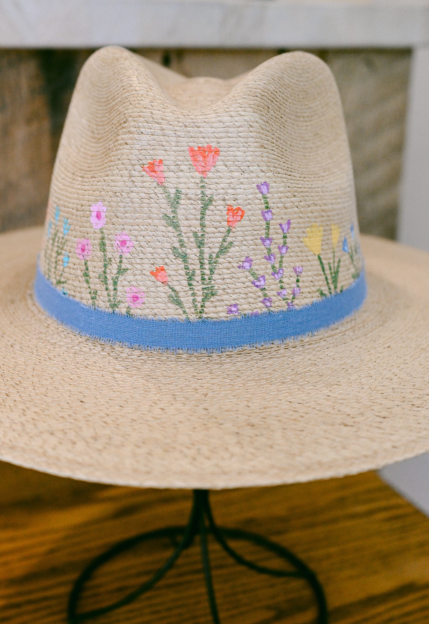 The Mabel - Hand-Painted Wildflower Hat