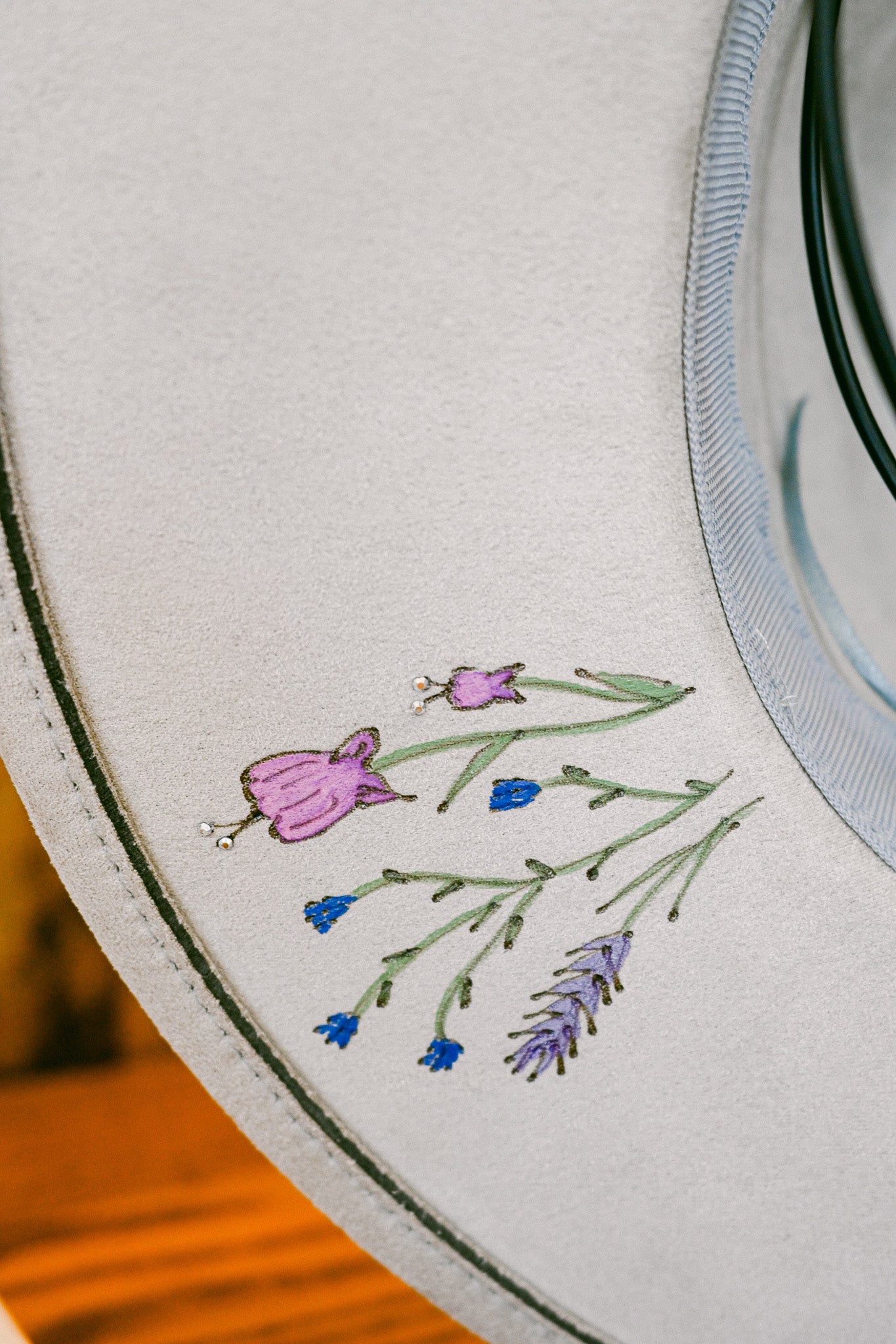 The Gemma - Hand-Burned & Hand-Painted Wildflower Hat