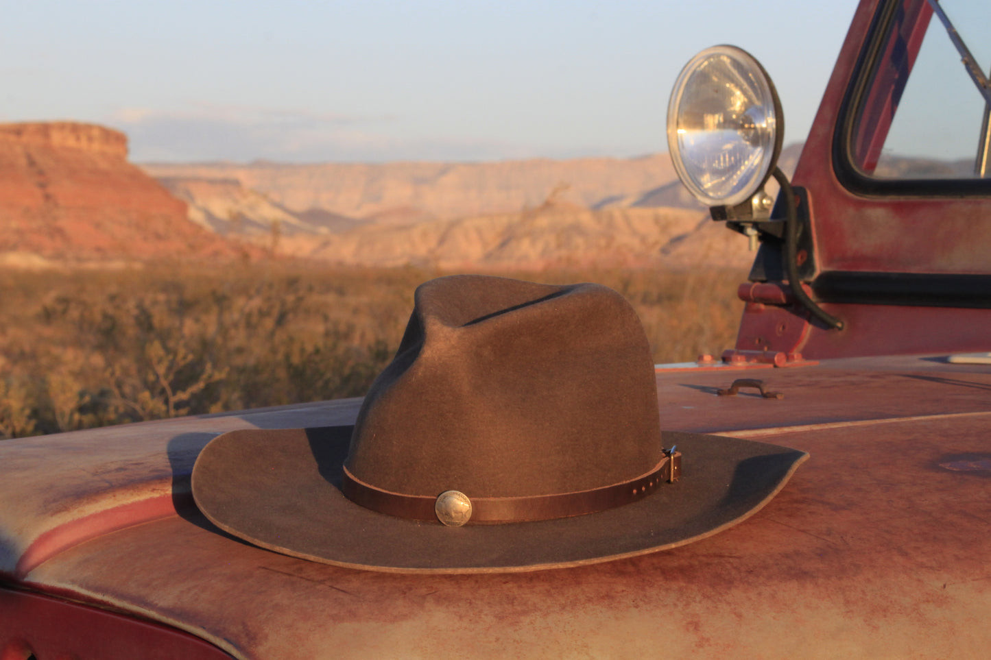 Buffalo Nickel Leather Hat Band