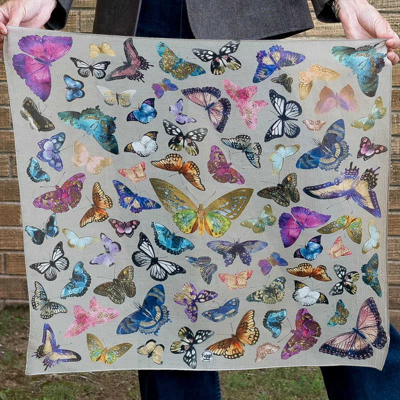 Butterfly Cotton and Silk Bandana