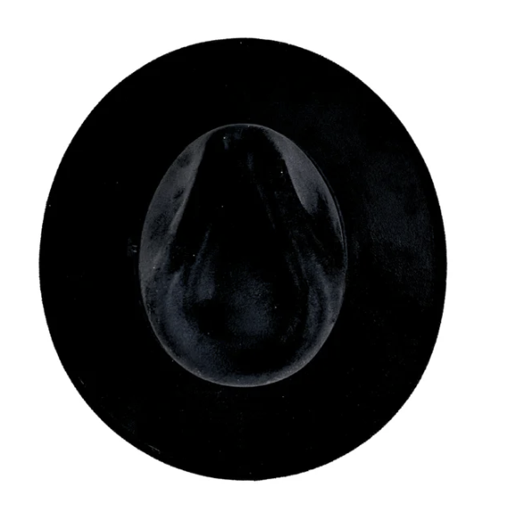 Vegan Suede Flat Brim Rancher Hat