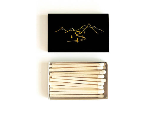 Snow Capped Mountains Matchbox | Hygge Gift | Cozy Candle