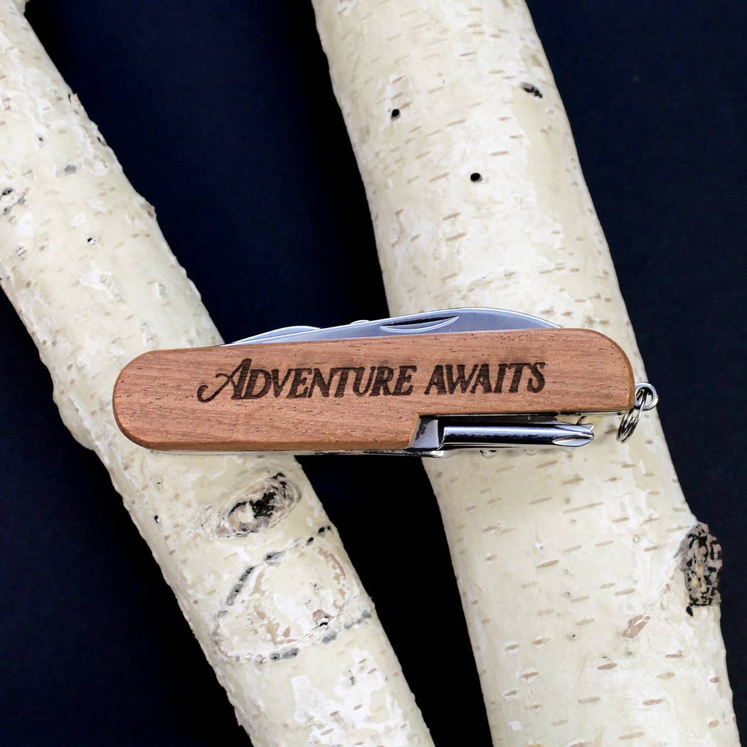 7-Tool Pocket Knife with Engraved DRIFTER Desert Design