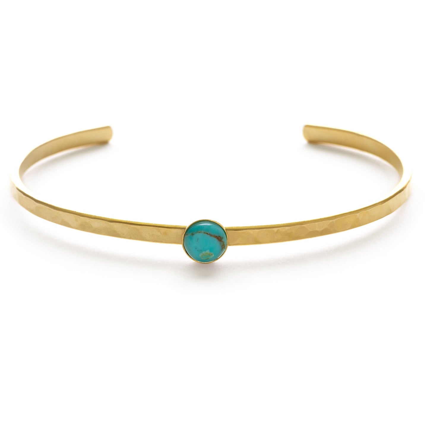 6mm Turquoise Hammered Cuff Bracelet
