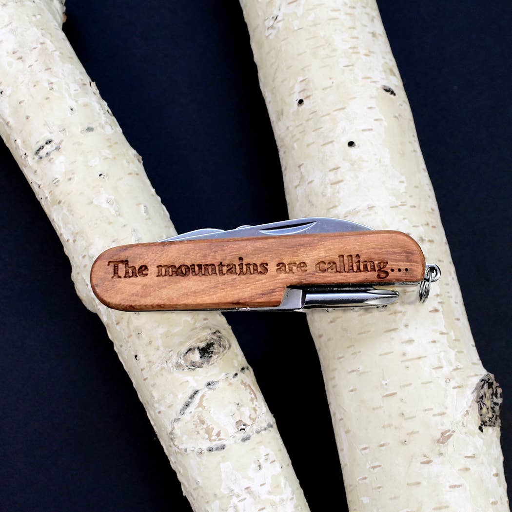 7-Tool Pocket Knife with Engraved MOUNTAINEER Design