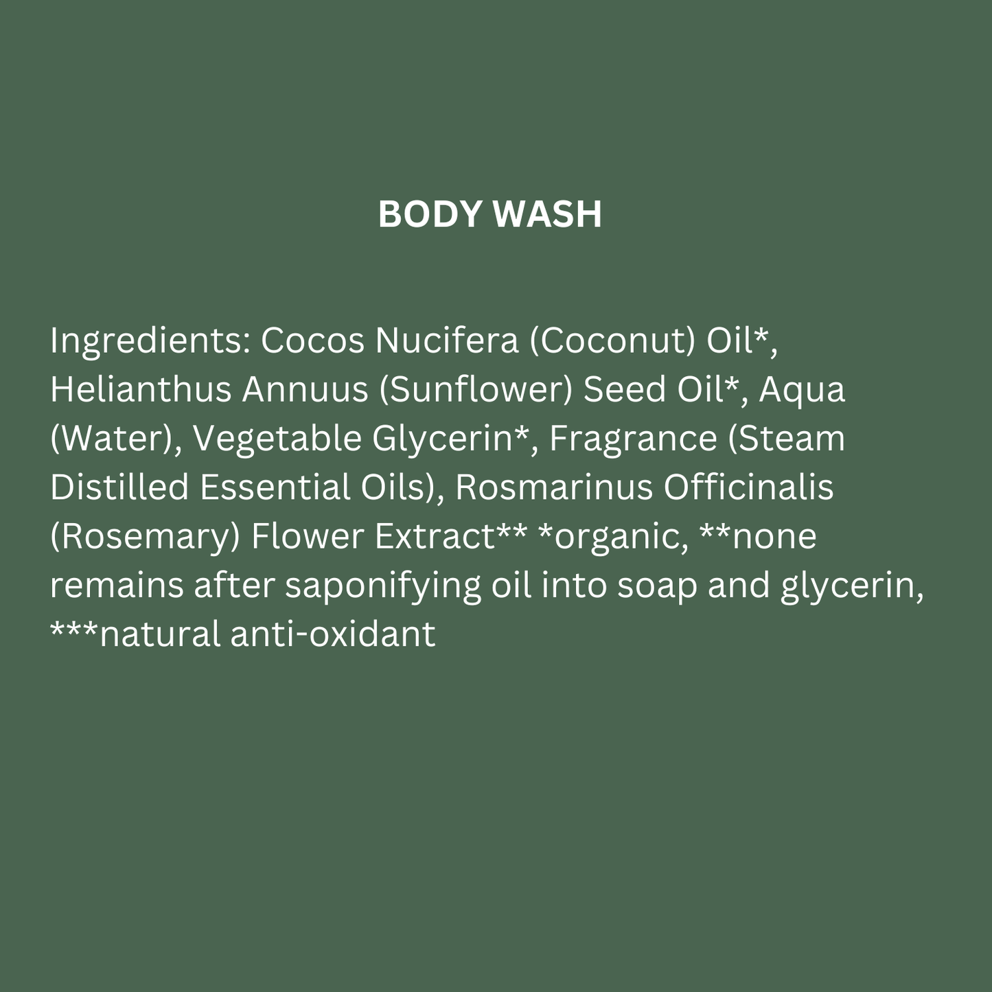 Body Wash - White Sage (8oz)