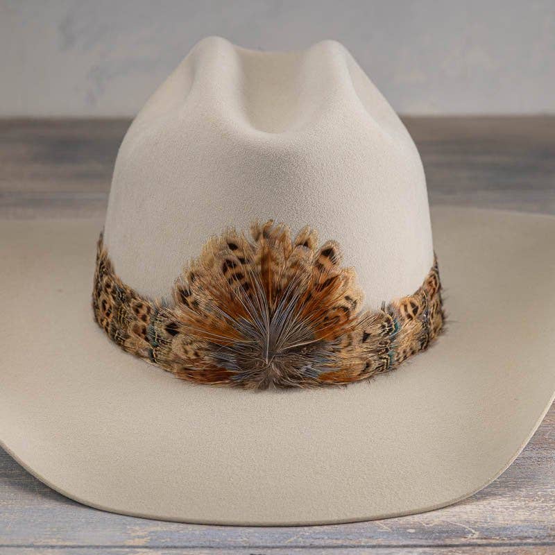 Feather Hat Band with Crest