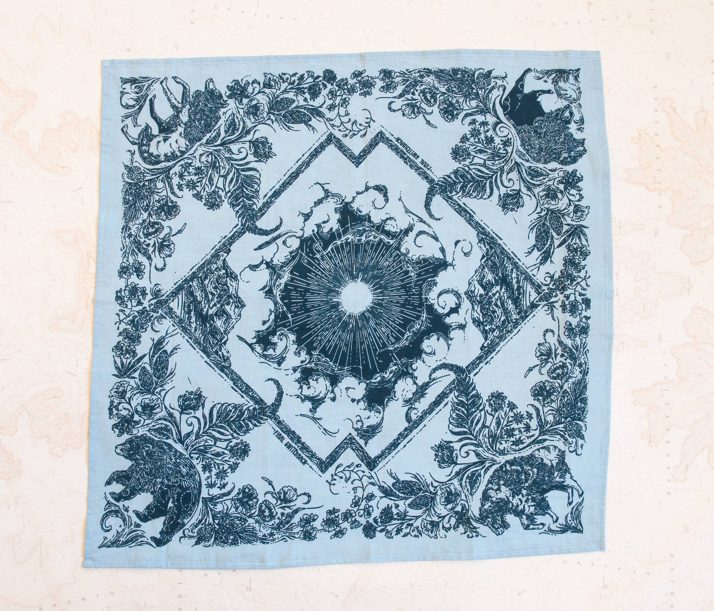 Backcountry Fair Trade Cotton Bandana Dusty Blue