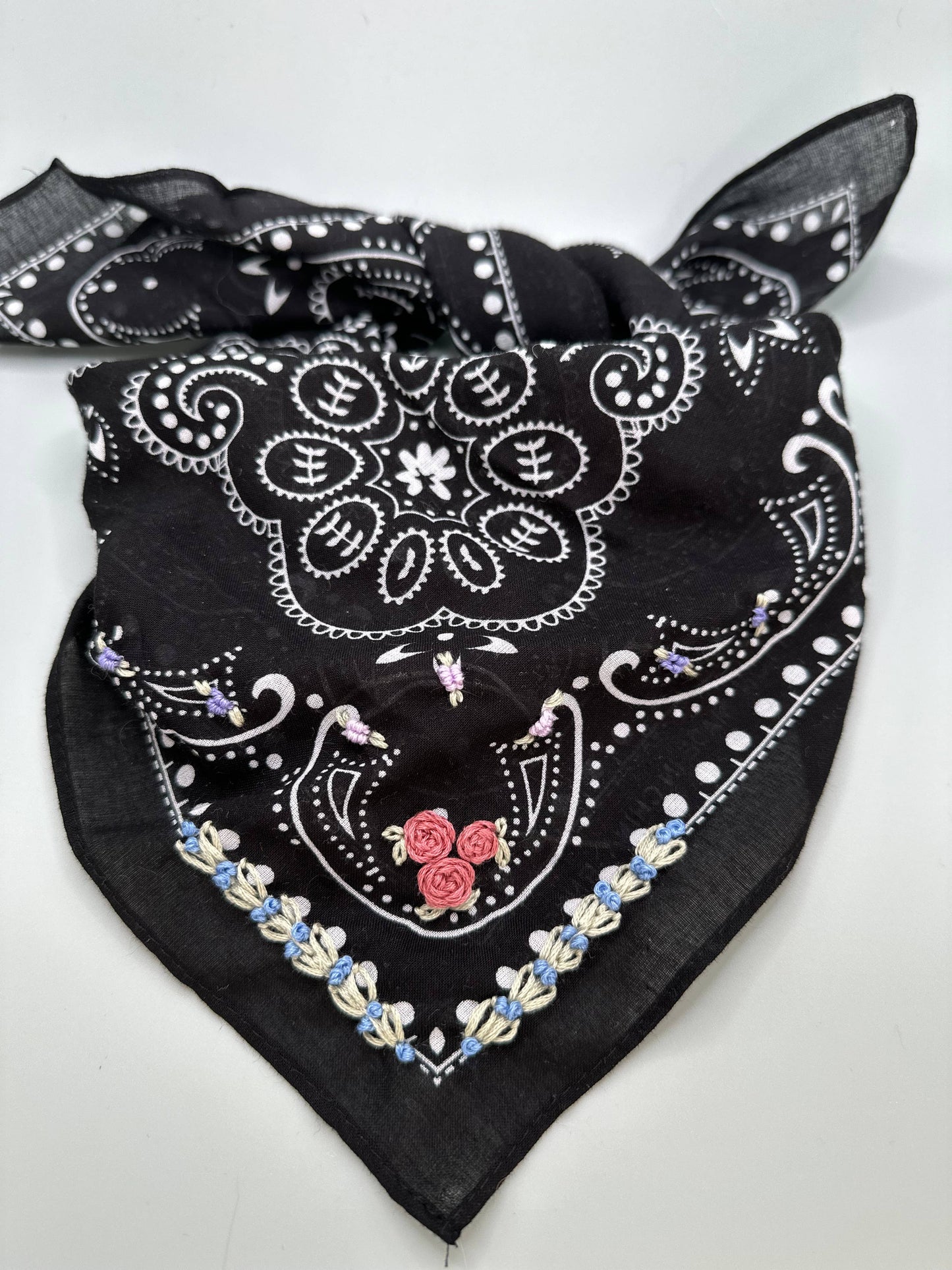 Hand Embroidered Bandana