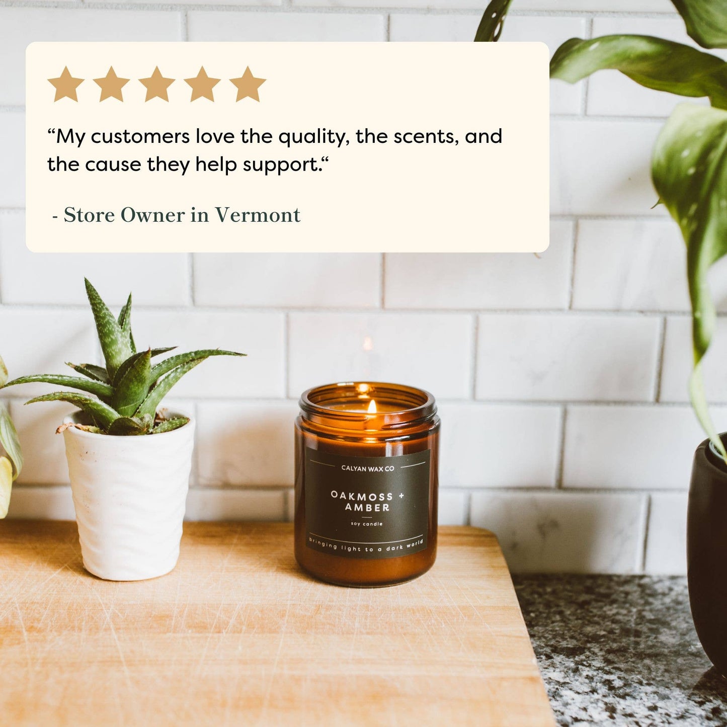 Smoke + Leather - Amber Jar Soy Candle