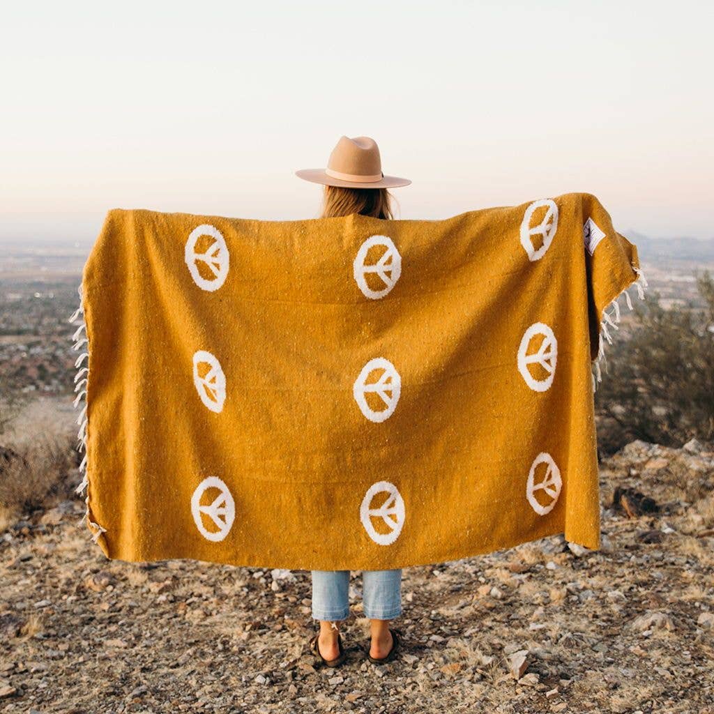 Handwoven Throw Blanket | Peace
