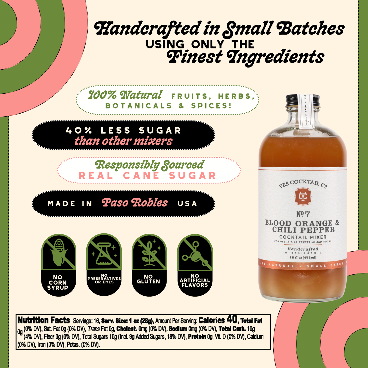 Blood Orange & Chili Pepper Cocktail Mixer