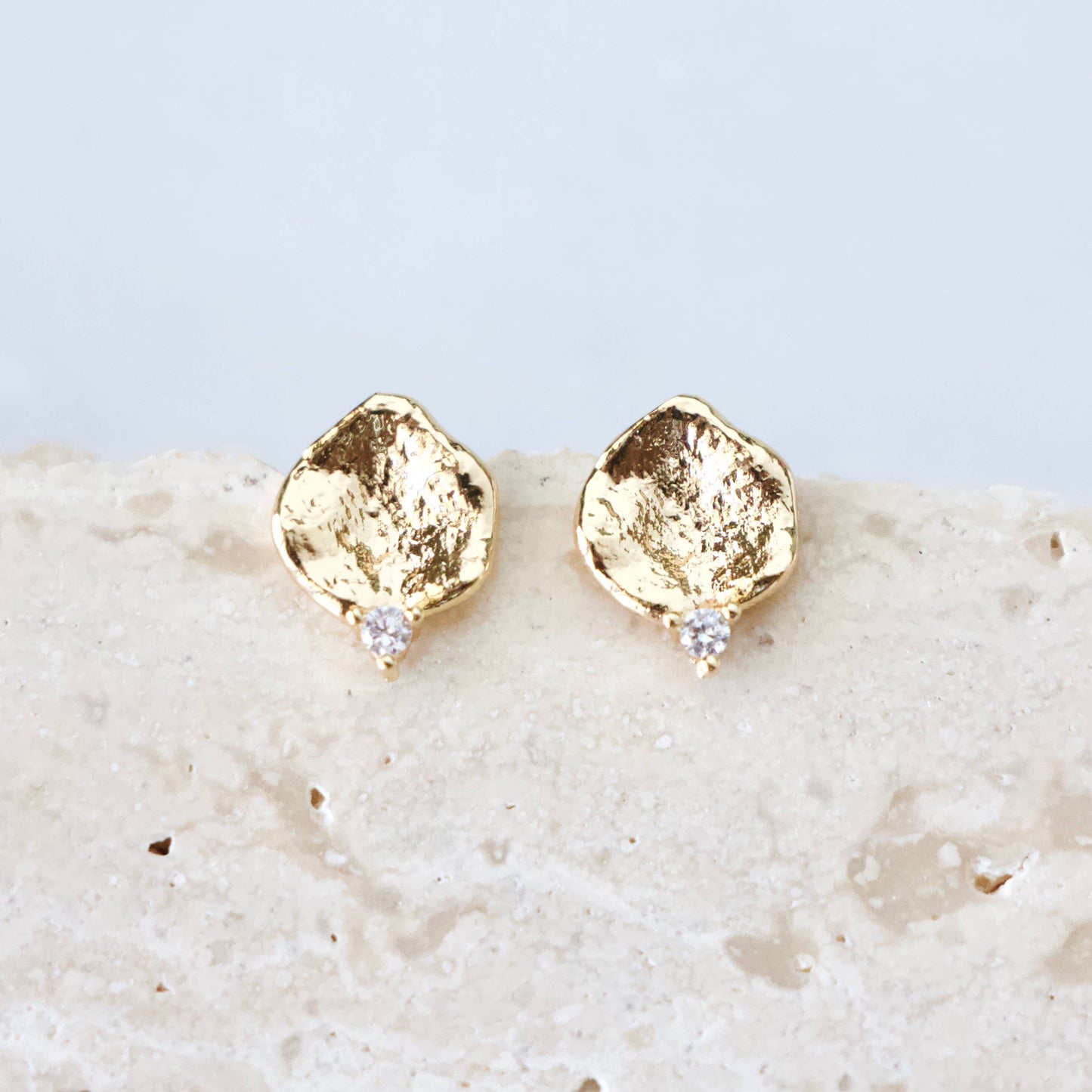 CZ Round Stud Earrings