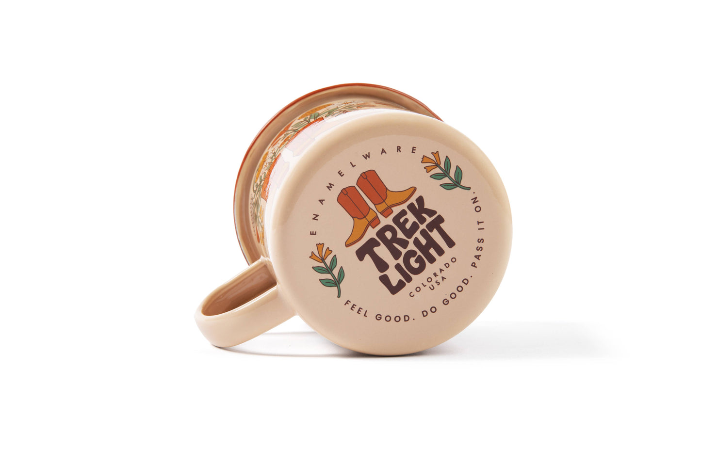 Enamel Coffee & Camp Mug | Western Bloom | 16 Oz | Cowboy