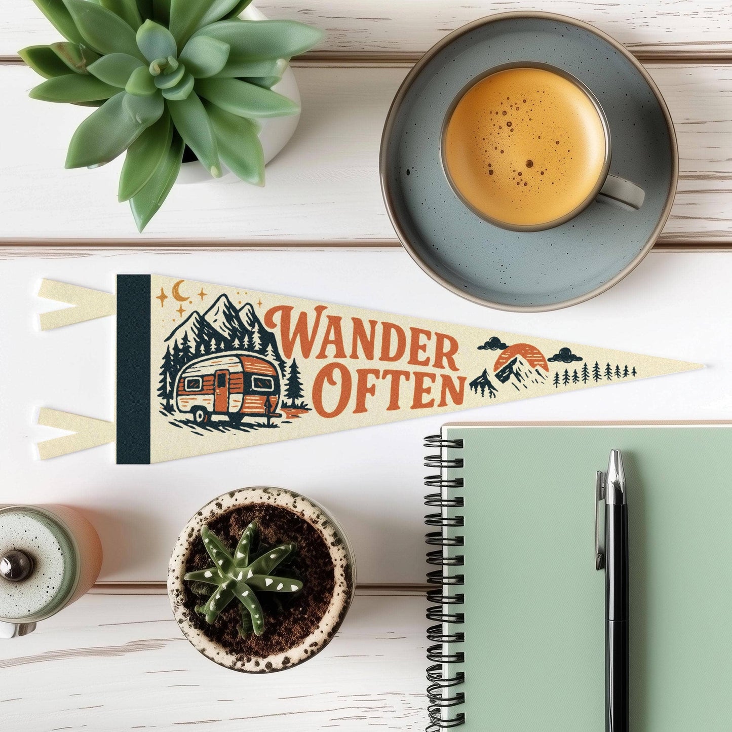 Wander Often Felt Pennant