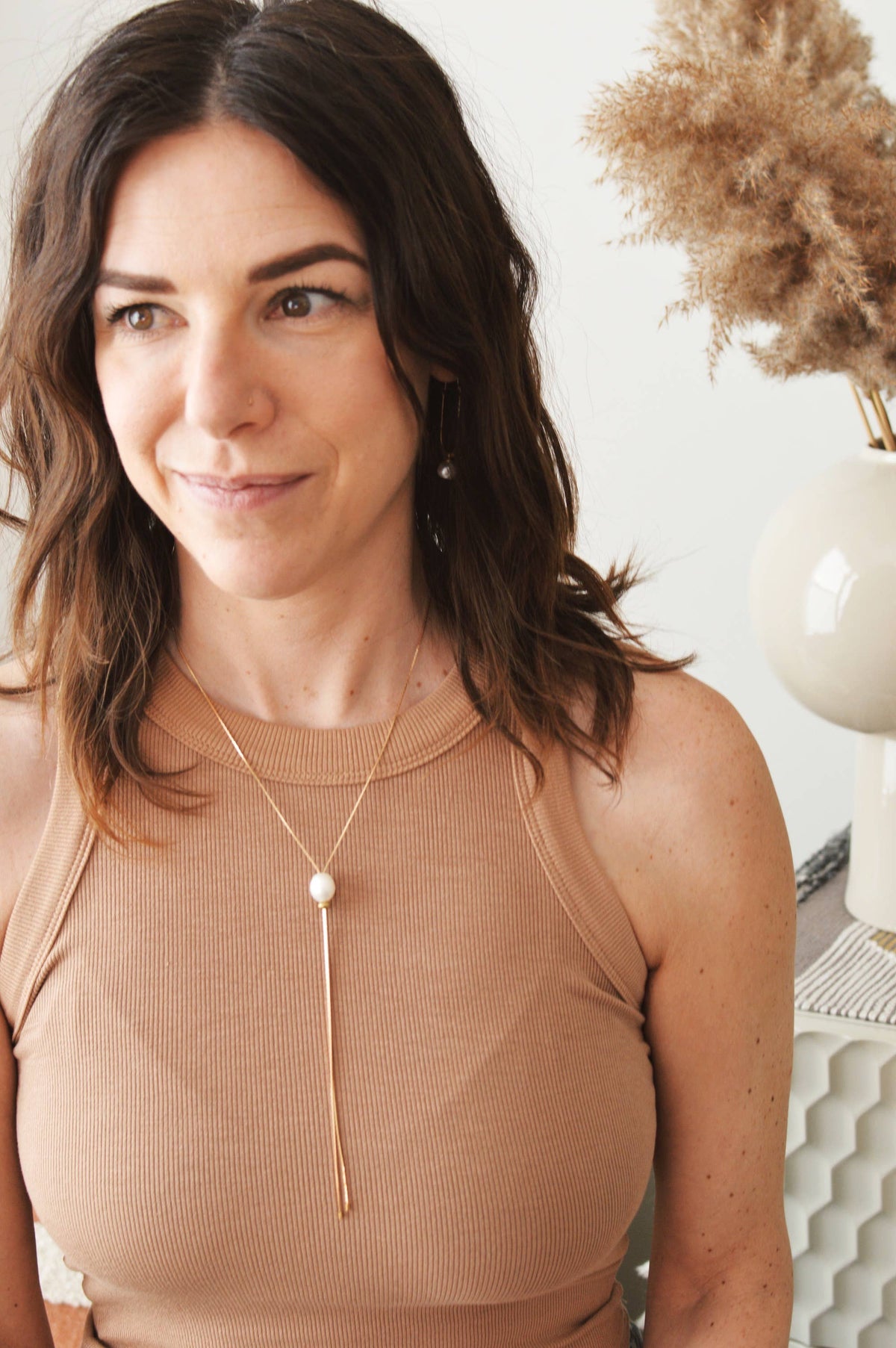 Gwen Bolo Lariat Necklace