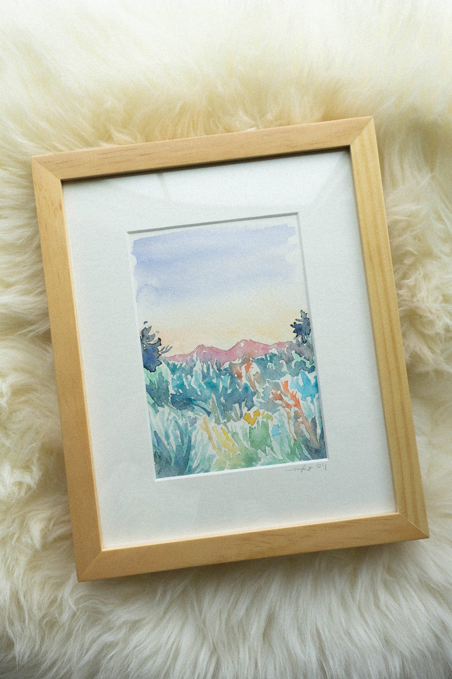 Southwest Colorado Landscape Art Print with Wildflowers and Sagebrush