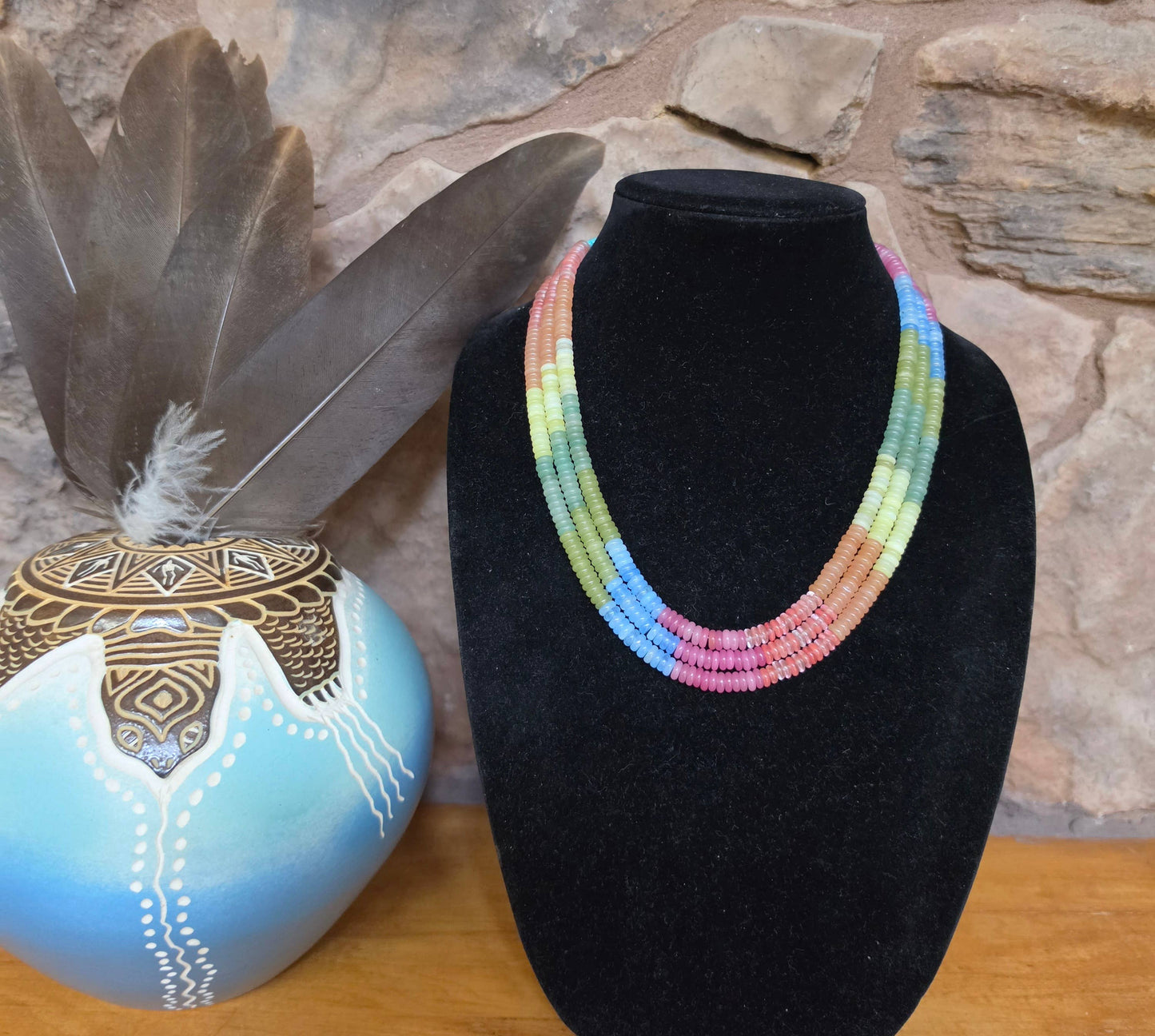 'Where Earth meets Sky' Navajo Necklace, Single Strand