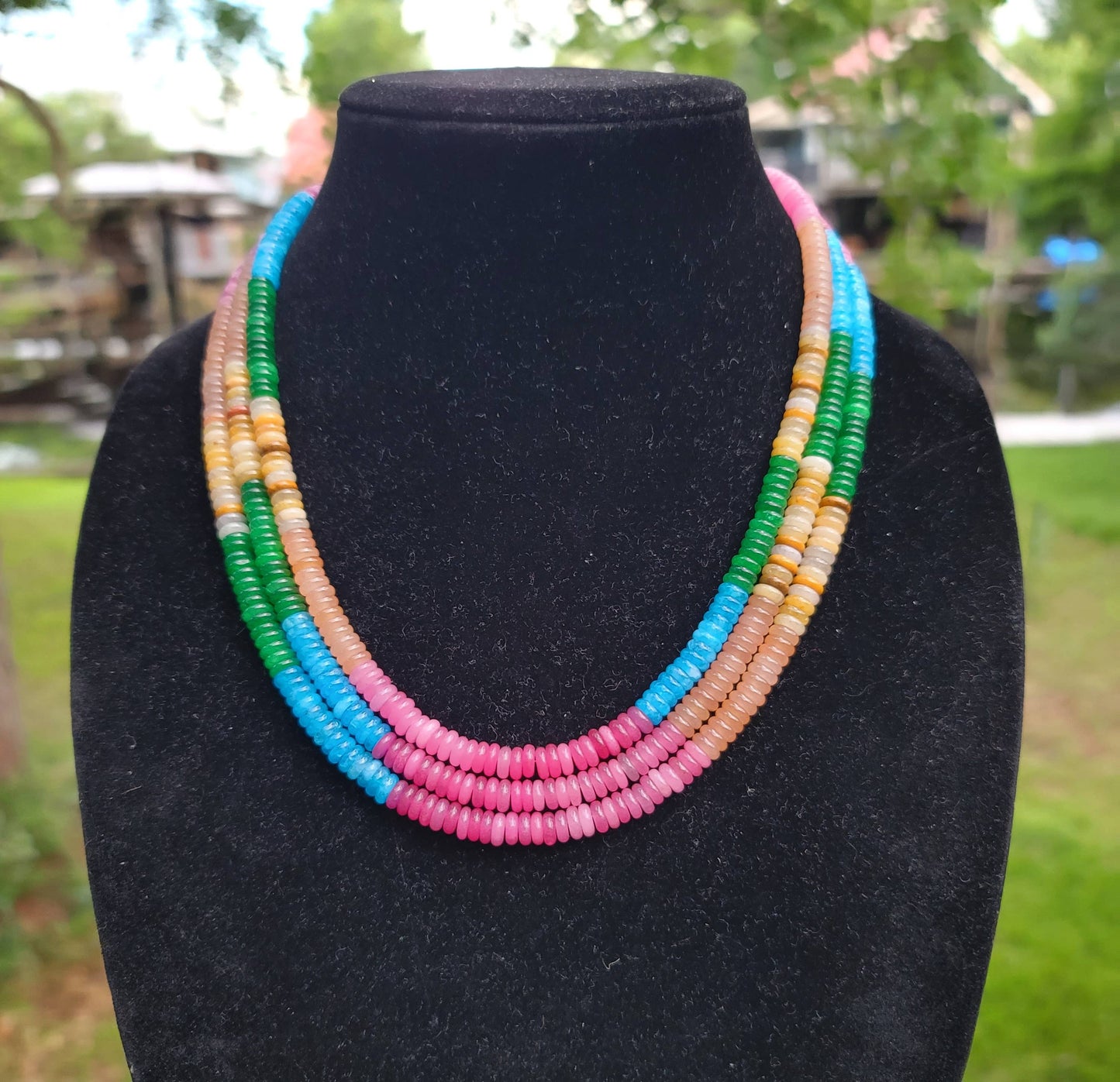 'Sedona' Navajo Made Necklace, Single Strand