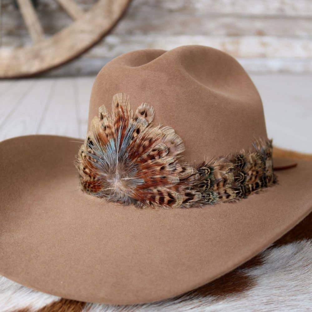 Feather Hat Band with Crest