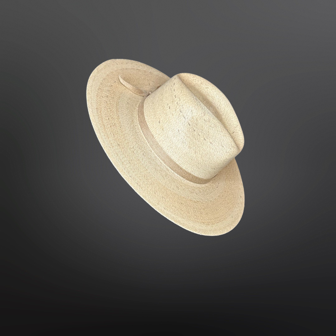 Fine Palm Toasted Flat Brim Hat