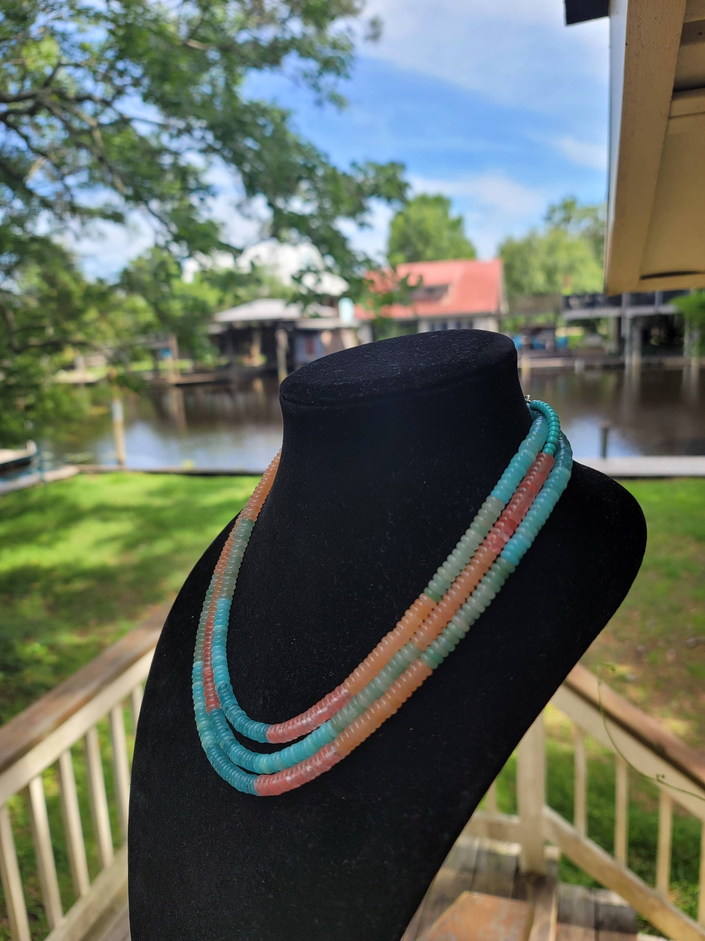 'Painted Desert' Navajo Necklace, Single Strand