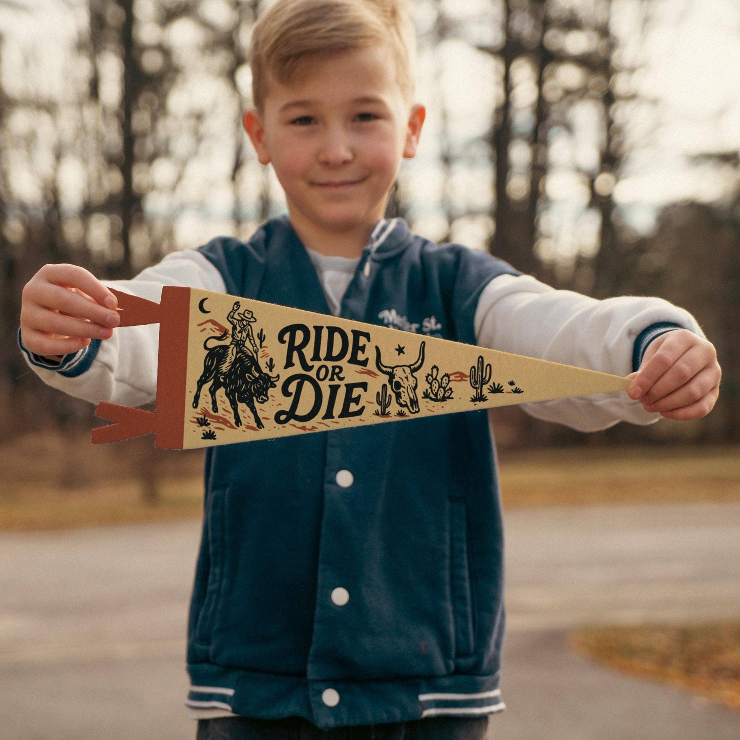 Ride or Die Felt Pennant