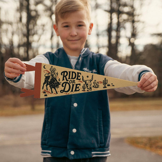 Ride or Die Felt Pennant
