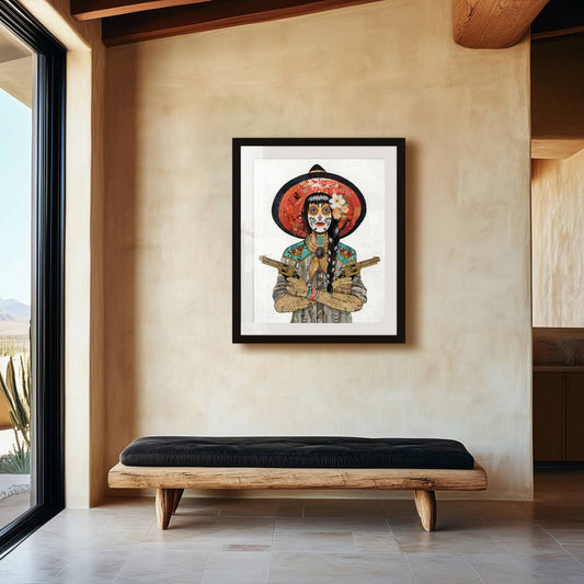 Art Print | Catrina Art | VAQUERA SUDOESTE (PAINTED LADY)