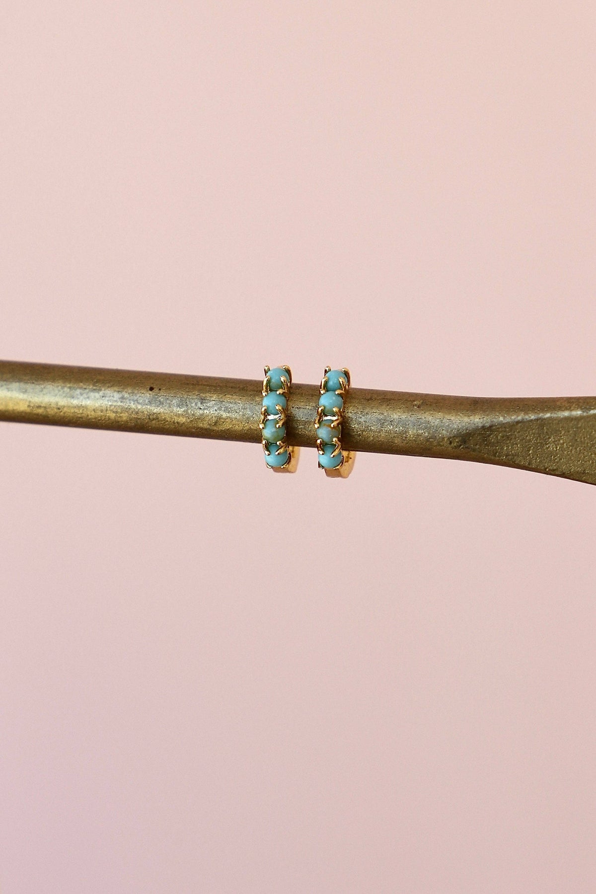 Mini Turquoise Hoops