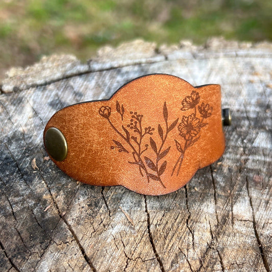 Leather Bandana Slide - Wildflower