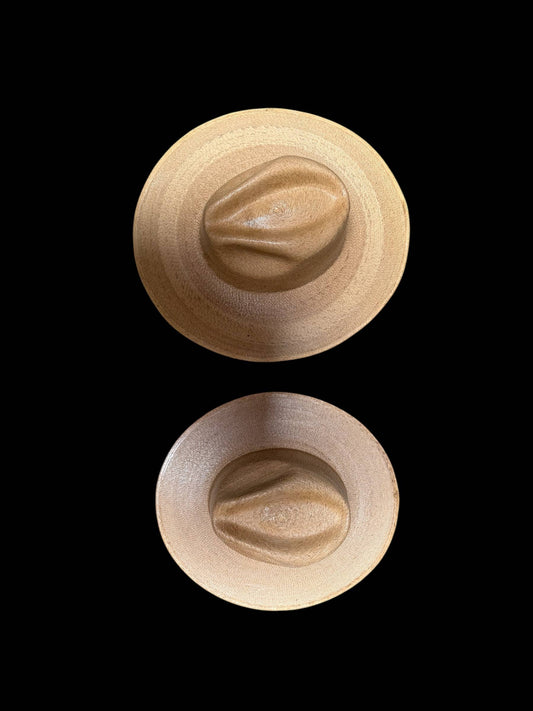 Fine Palm Toasted Flat Brim Hat