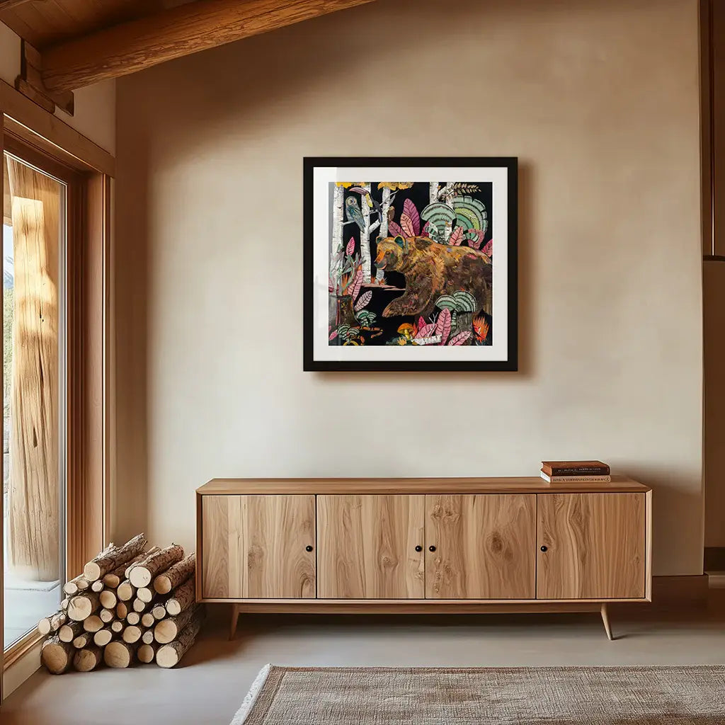 Art Print | Bear Wall Art | THE MOON'S PINK GLUE