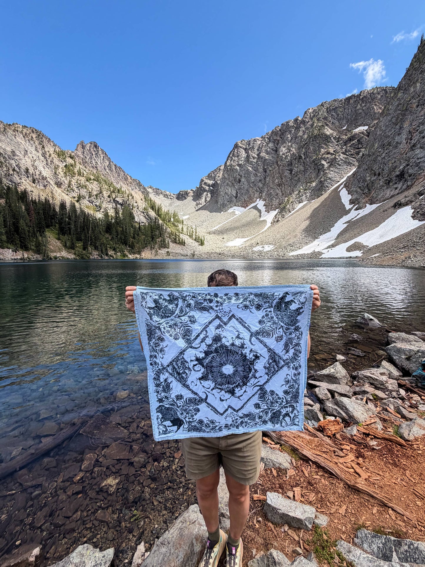 Backcountry Fair Trade Cotton Bandana Dusty Blue