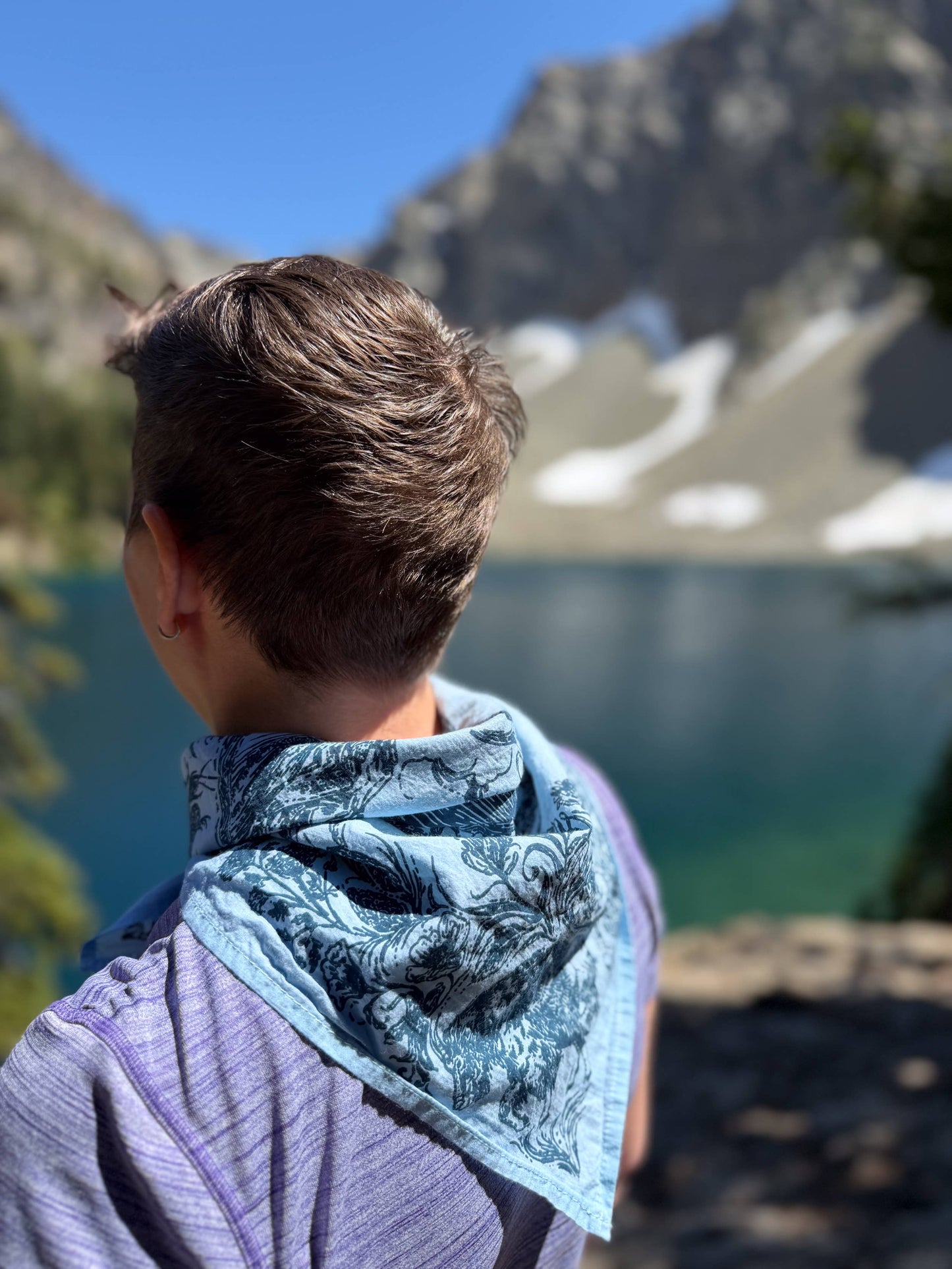 Backcountry Fair Trade Cotton Bandana Dusty Blue