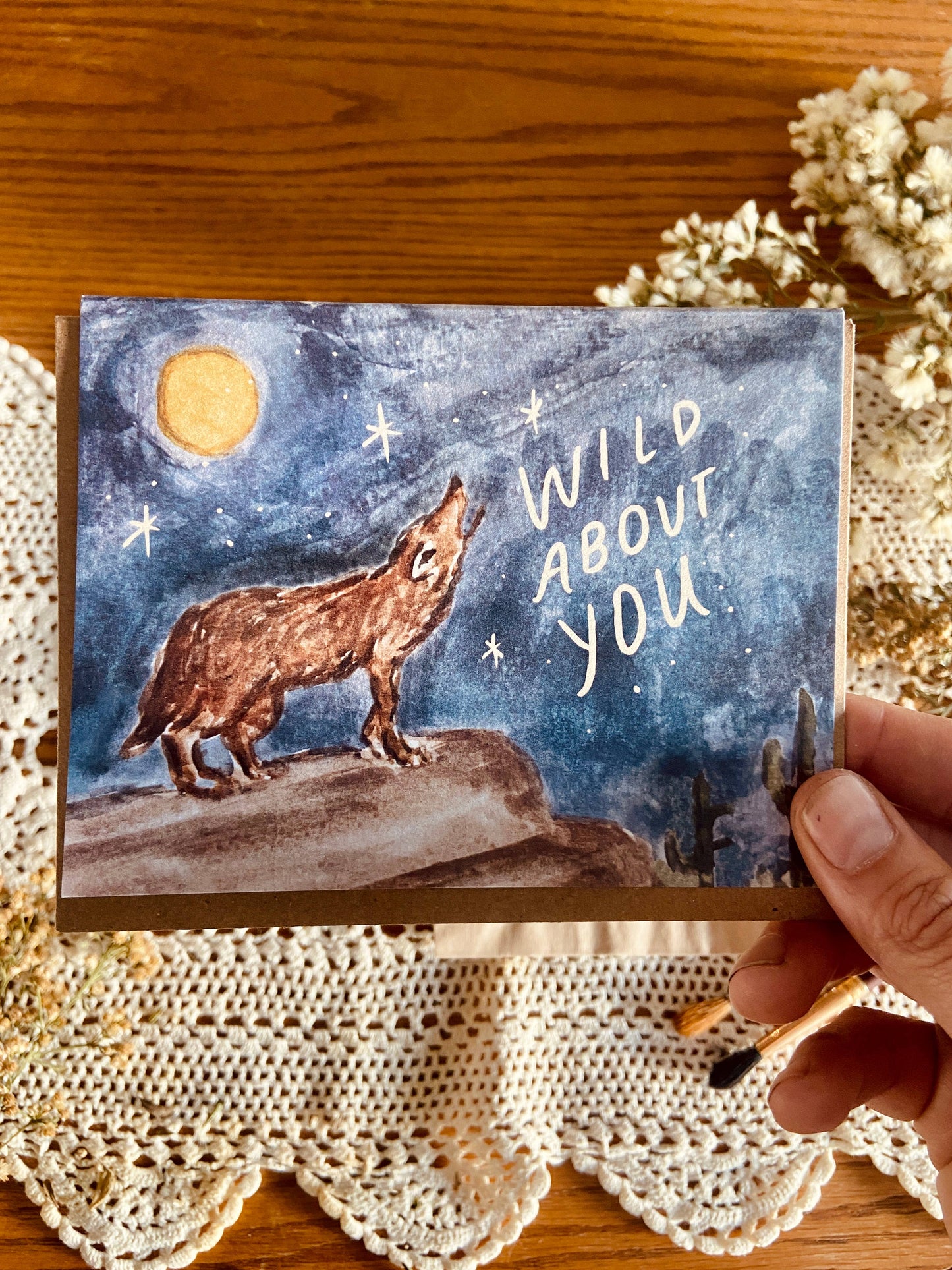 Wild About You Coyote Greeting Card